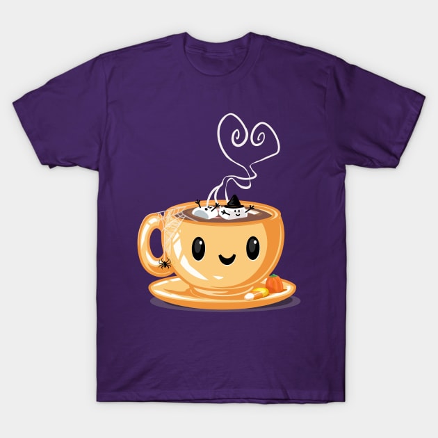 Happy Halloween Hot Chocolate T-Shirt by ElephantShoe